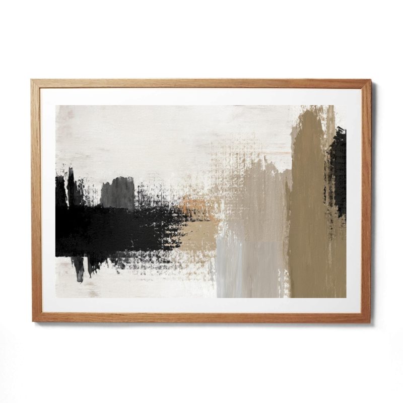 0210 Beige Black Grey White Abstract 3