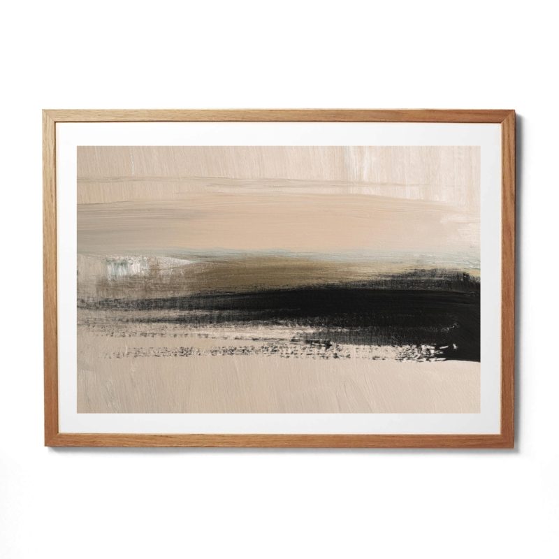 0212 Natural Beige Black Streak Abstract 5