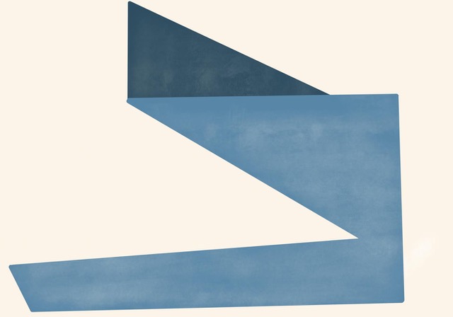 Blue Soft Angle Abstract