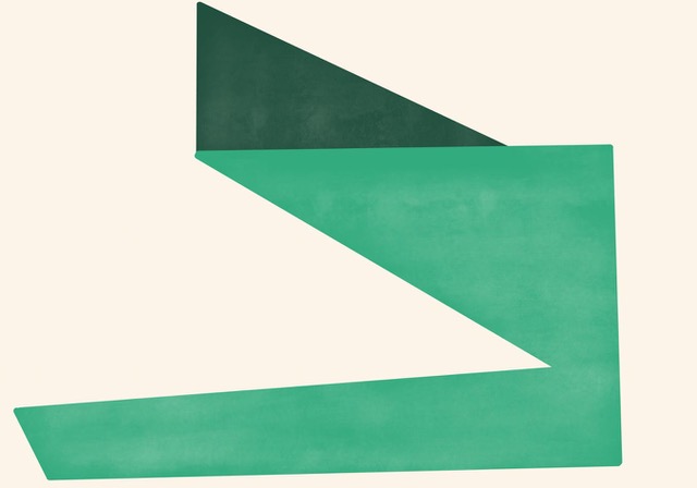Green Soft Angle Abstract