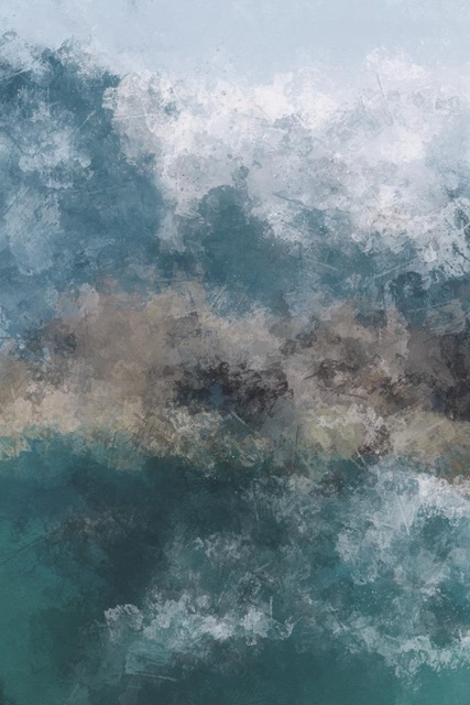 Blue, Clouds and Sea Abstract